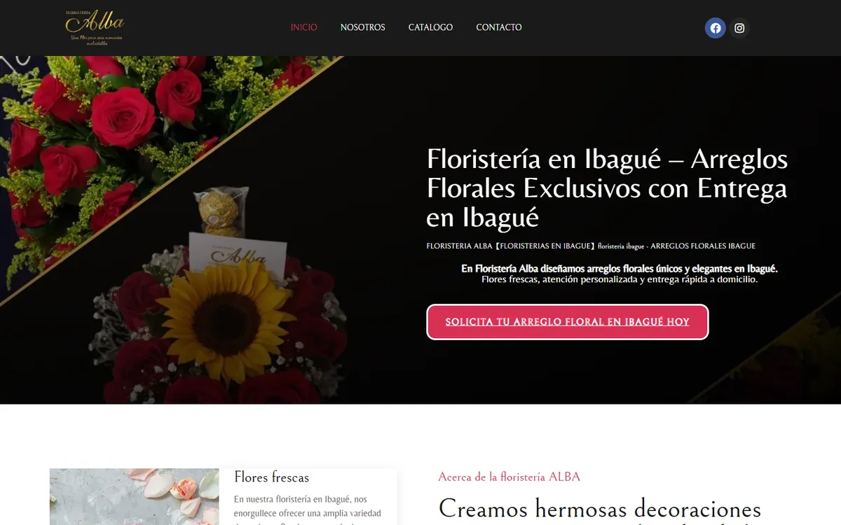 Web de Floristería Alba