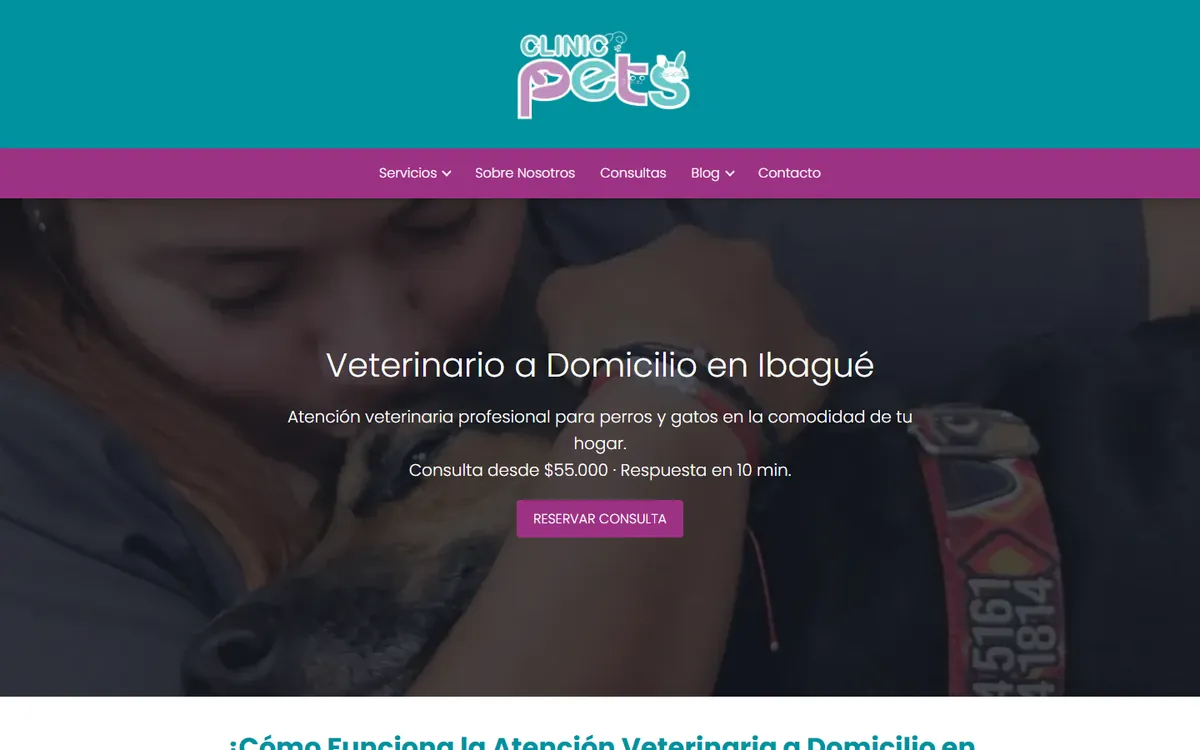 Web de ClinicPets