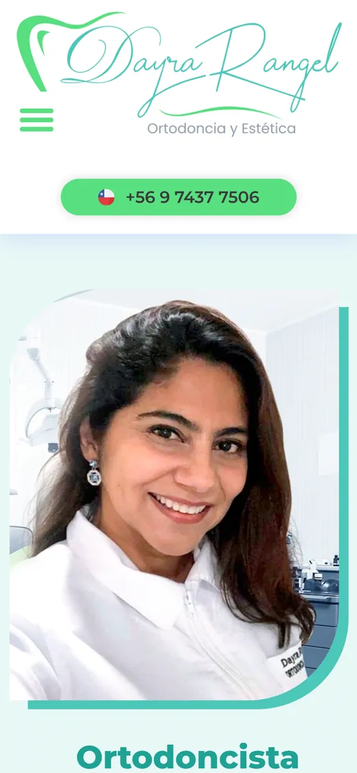 Versión móvil de la web de Dra. Dayra Rangel