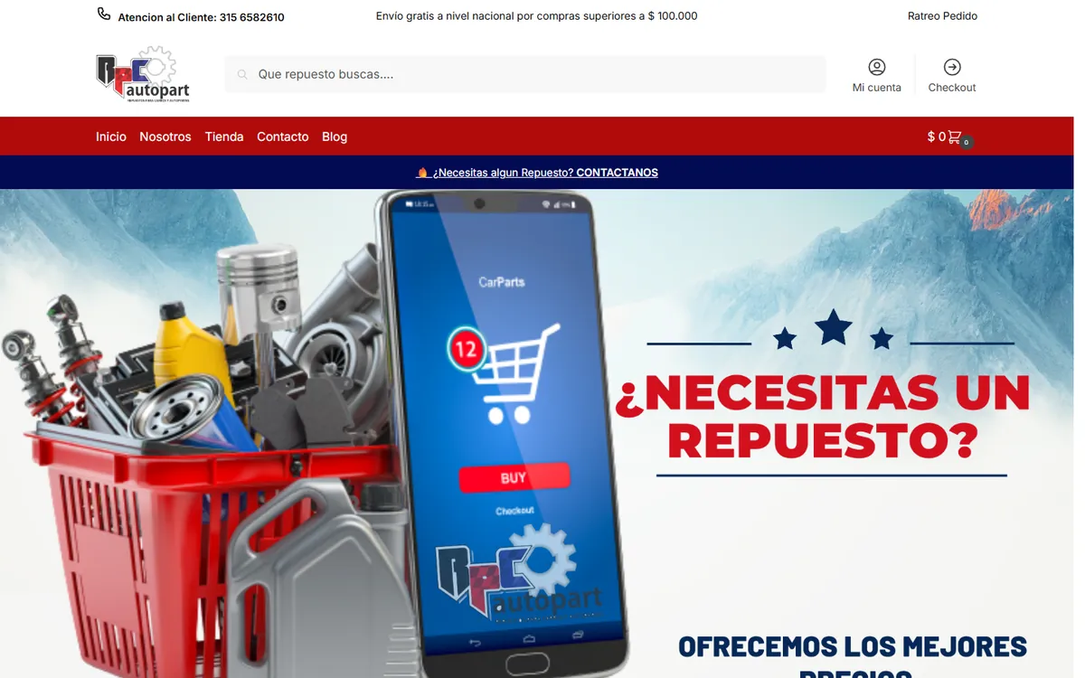 Web de Importadora RPC
